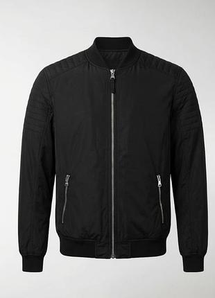 Куртка- бомбер мужская/ подростковая утепленная черная h&amp;m