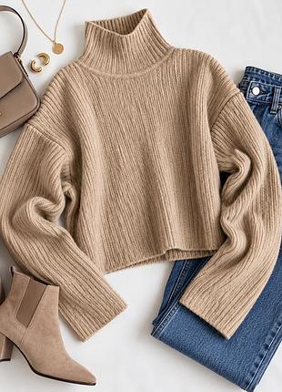 Светр жіночий h&m бежевий теплий