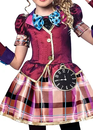 Карнавальний костюм для дівчинки amscan miss hatter бордовий 12-14 років