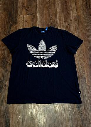 Мужская уникальная футболка adidas original с большим лого оригинал