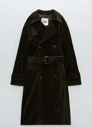 Жіночий вельветовий тренч zara
