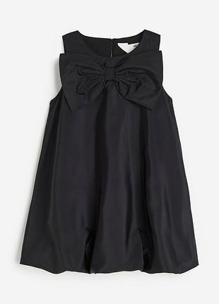 Черное праздничное платье-баллон h&amp;m на девочку, рост 134 см (8-9 лет)