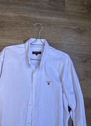 Чоловіча біла сорочка gant oxford, розмір xl (оригінал)