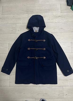 Timberland hyvent — чоловіче вовняне дафлкот пальто з капюшоном, розмір l