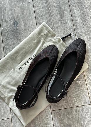 Жіночі балетки massimo dutti леопардові з ремінцем (42)