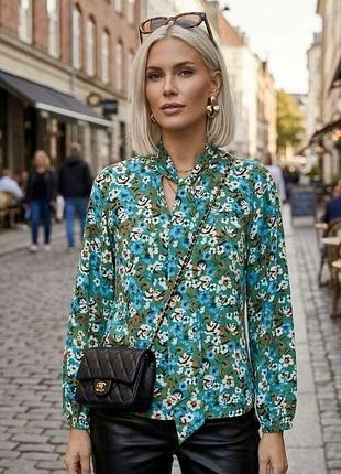 Нова блуза m&s сорочка у квітковий принт