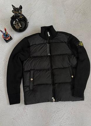 Куртка stone island black чорна на осінь / весну