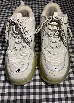 Кросівки balenciaga білі, розмір 39