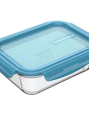 Скляний контейнер tupperware з кришкою premiumglass 1 л