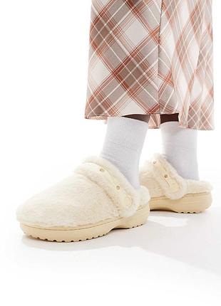 Crocs unfurgettable cozy clog  утепленные закрытые тапочки-клоги женские