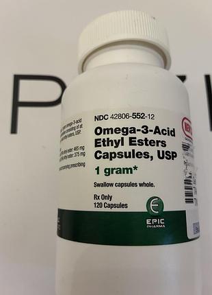 Omega-3 acid ethyl esters capsules,usp 1 gram