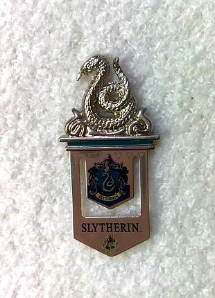 Металева закладка slytherin слізерін