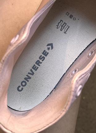 Рожеві блискучі кеди converse 10