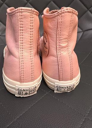 Рожеві блискучі кеди converse 8