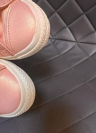 Рожеві блискучі кеди converse 4