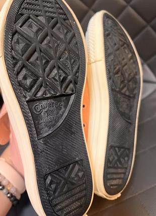 Рожеві блискучі кеди converse 3