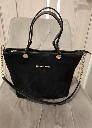 Жіноча сумка michael kors чорна вмістка