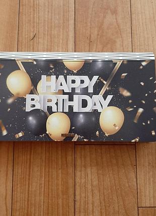 Коробочка подарочная с днем рождения, надпись " happy birthday "