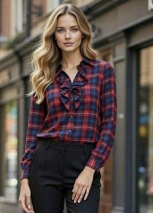 Рубашка Tommy hilfiger с рюшами в клетку