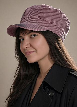 Франція, бренд accessoires, стильний жіночий картуз (кепі або baker boy hat) у ніжному пильно-рожевому кольорі.