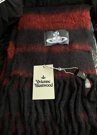 Vivienne westwood шарф у черовно чорних тонах