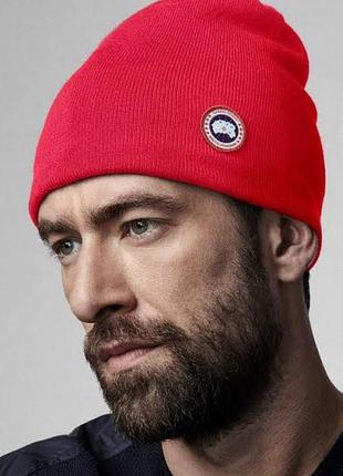 Стильна шапка canada goose standard toque beanie hat оригінал made in italy