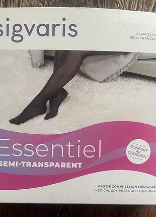 Компресійні панчохи sigvaris essentiel (diaphane), 2 клас, розмір m (medium normal), тілесні