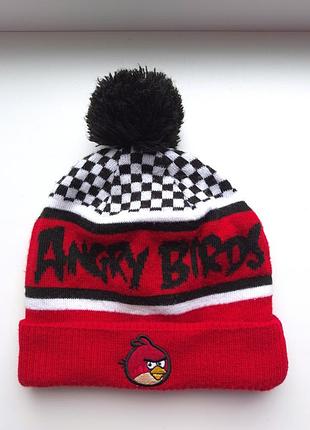 Шапка підкладка фліс h&m 4-8 років р.51-53 angry birds на флісі зима зимова зимняя флис