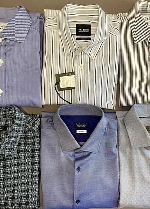 Чоловічі сорочки zara, only & sons, ap, j.w. & sons бавовняні в смужку та клітинку