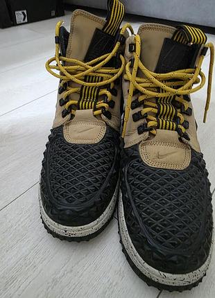 Чоловічі демісезонні кросівки nike lunar force 1 duckboot '17 metallic gold / black