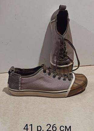 Оригінальні кеди бренду sorel, вінтажна модель sorel sentry canvas low top sneakers, 41 р.