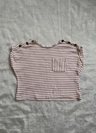 Кофта zara для дівчинки, кремова у смужку, 140 см (10 років)