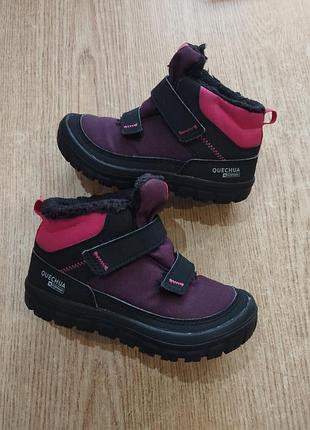 Теплі черевики quechua waterproof на липучках зимові