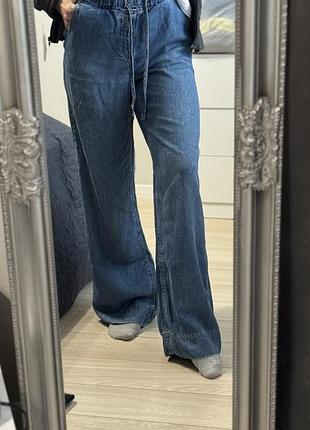 Жіночі джинси wide leg на резинці (нові)