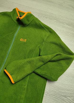 Кофта чоловіча jack wolfskin зелена флісова 2