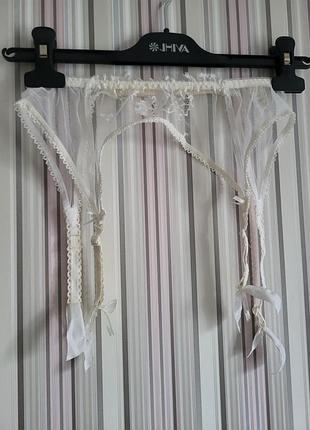 Аксесуари до спідньої білизни жіночі maison lejaby мереживний пояс для панчіх білий l/xl (fr 4)