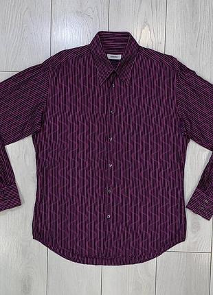 Мужская оригинальная дизайнерская рубашка versace size l стан идеал