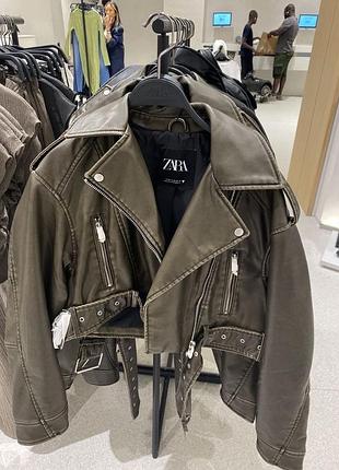 Куртка жіноча zara косуха зі штучної шкіри
