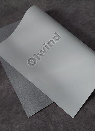 Тканина linen look в.о. 4 mid grey (сіра) куски тканини для тканевих ролет black out