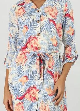 Яркое летнее платье миди/макси из вискозы per una (marks &amp; spencer), размер 56 (uk 22)