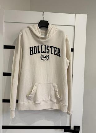 Худі жіноче hollister co. з капюшоном молочне