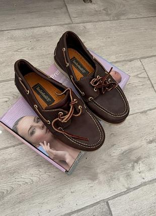 Чоловічі мокасини timberland top-sider коричневі
