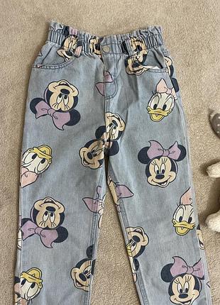 Джинси для дівчинки sinsay mickey mouse 134см 2