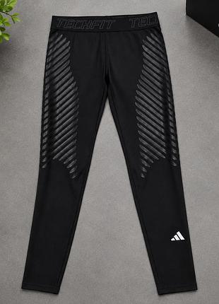 Спортивні штани чоловічі adidas techfit компресійні чорні