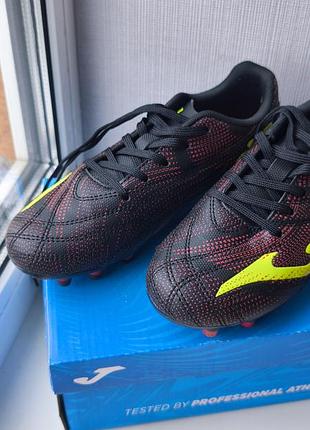 Футбольні бутси joma для підлітків, чорні, розмір 33, довжина устілки 20,5-21 см