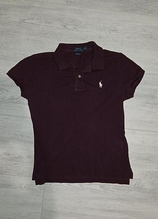 Футболка поло жіноча polo ralph lauren бордова
