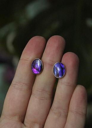Серебро 925 халиотис яркие серьги