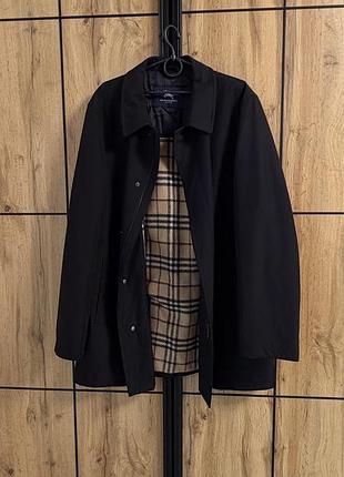 Чоловічий плащ car coat burberry чорний