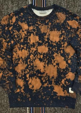 Чоловічий світшот carhartt custom bleach acid wash