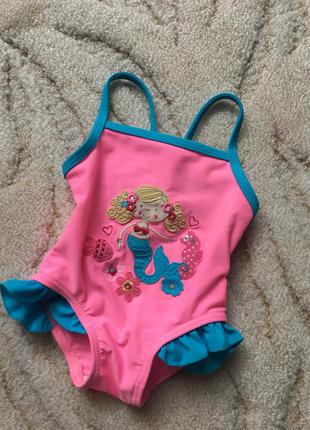 Чудовий купальник з рюшами і бантиком ззаду adams kids 3/9 місяця в ідеалі